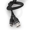 USB-A to USB-C 2.0 silicone cable 1.5m 15W 480MBPS black