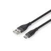 USB-A to USB-C 2.0 silicone cable 1.5m 15W 480MBPS black