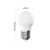 LED lamp E27 pall G45 230VAC 5.5W 470lm valge 3000K Basic