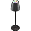 Wireless LED Table Lamp with Battery 2.8W RGBW 3000K up to 150lm Black USB-C IP44
