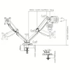 Настольное крепление для 2 мониторов MAD20G 17-32" VESA 75x75 100x100