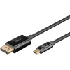 USB-C Plug to DisplayPort Plug Cable Black 1m 4K 60Hz
