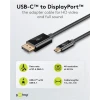 USB-C pistik - DisplayPort pistik kaabel must 2m 4K 60Hz