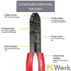 Insulated cable lug cutters crimping pliers