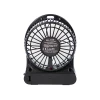 Desk Fan 100mm 3W 5V USB Battery Black
