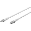 USB-C - Lightning 2.0 MFI textile cable 0.5m 3A white
