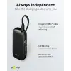 Akupank QC3.0 PD SCP 5000mAh 20W USB A / C-C 13cm kaab must