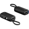 Akupank QC3.0 PD SCP 5000mAh 20W USB A / C-C 13cm kaab must