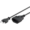 230VAC toitejuhe C CEE 7/16 pikendus 5m Euro otse must