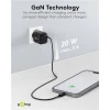 USB charger GaN USB-C port 20W black PD PPS1 PPS2