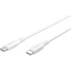 USB-C 2.0 silikoon kaabel 1.5m 60W 480MBPS valge