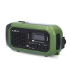 Emergency Radio, Portable Design, DAB+ / FM, Battery Powered / Hand Crank / Solar Powered / USB Powered, Alarm clock