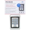 Access control keypad PNI DK220, stand alone, exterior and interior, IP65, with 2 relays