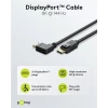 Displayport kaabel 2.1 8K 2m nurk küljele DP20-DP20 must