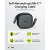 USB-C - USB-C 2.0 retractable cable black cube 1m 15W