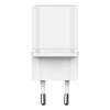 USB laadija GaN USB-C pesa 20W valge PD QC3.0