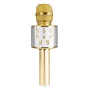 Karaoke mikrofon KM01 kuldne 6W akuga USB MicroSD