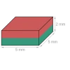 Magnet 5*5*2mm NdFeB N45 650g