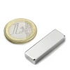 Block magnet 30 x 10 x 5 mm, Nickel-plated