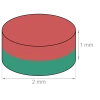 Magnet d=2mm h=1mm NdFeB N48 110g