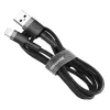 USB-A - Lightning 2.0 kaabel 1m 2.4A Cafule must/hall