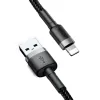 USB-A - Lightning 2.0 kaabel 1m 2.4A Cafule must/hall