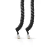 Telefoni torujuhe 5m RJ9 Must Spiraal