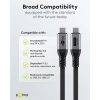 Кабель USB-C™ в текстильной оплетке, USB4™, 240 Вт, 80 Гбит/с, 1,5 м