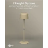 Wireless LED Table Lamp, Size S, 25 cm, beige