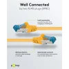 Патч-корд CAT 6A, S/FTP (PiMF), желтый, 0,25 м
