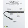 USB 3.2 USB-C USB-A 3.2 2.0 5 port hub, hall