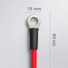 Battery cable with connector terminals, Cable with eyelet, 60 cm, Red