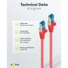 Патч-корд CAT 6A, S/FTP (PiMF), красный