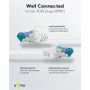 Patch cable 1m, CAT6A S/FTP 500MHz LSZH shielded, white