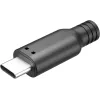 USB C plug for cable solderable Black 15W 3A USB 2.0