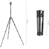 Tripod 47..200cm 15/5kg aluminum 4 sections, bag