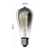 Deko LED lamp spiraalniit E27 ST64 230VAC 4.5W 180lm 1800K
