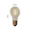 Deko LED lamp Püramiid niit E27 A60 230VAC 4.5W 420lm 2200K