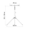 Штатив для LED прожектора для двоих 1.8м желтый