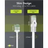 Patch kaabel RJ45-RJ45 25cm CAT8.1 Cu U/FTP AWG 32/7 LSZH 2GHz valge