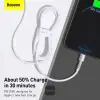 USB-C - Lightning IP cable 1m 18W Cafule Metal white