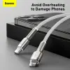 USB-C - Lightning IP cable 1m 18W Cafule Metal white