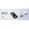 USB laadija USB-A USB-C pesad 20W Baseus Palm PD QC3.0 valge