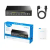 Switch 10 ports, Gigabit PoE, 2 Gigabit Uplink NB!PAKEND KATKI