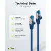 Patch kaabel RJ45-RJ45 0.5m CAT6A Cu S/FTP 500MHz LSZH varje sinine