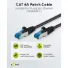 Patch kaabel RJ45-RJ45 CAT6A S/FTP 500MHz varjestatud 25cm must