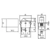 Rocker switch ON-OFF 6A Red