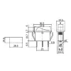 Rocker switch ON-OFF 15A 250V Red