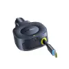 Auto USB laadija 45W+45W USB-C sisse keritav USB-C juhe must