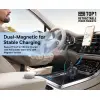Auto USB laadija 45W+45W USB-C sisse keritav USB-C juhe must
